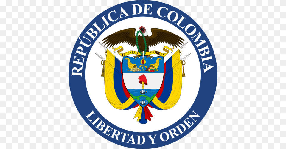 Presidential Seal Of Colombia, Emblem, Logo, Symbol, Badge Free Png Download