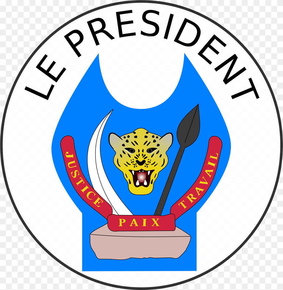 Presidential Seal Of The Democratic Republic Of The Congo, Logo, Badge, Symbol, Emblem Free Transparent Png