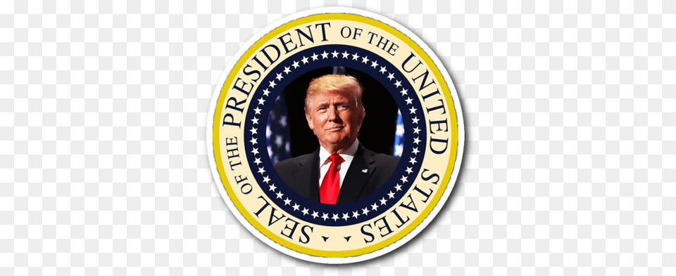 Presidential Seal Sticker Gobierno Estados Unidos De America, Adult, Person, Man, Male Png