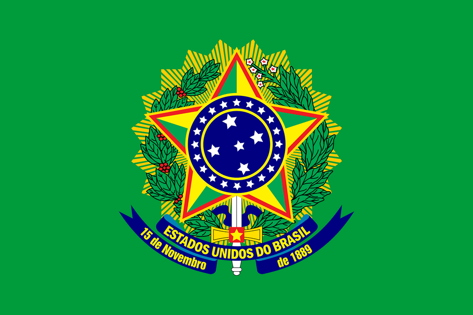 Presidential Standard Of Brazil Clipart, Emblem, Logo, Symbol Png Image
