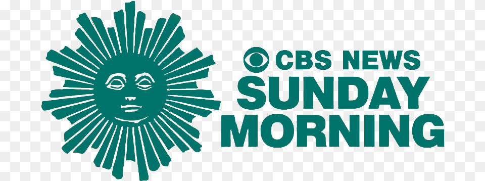 Press Rentacoop Cbs Sunday Morning Logo Transparent Background, Turquoise, Face, Head, Person Free Png Download