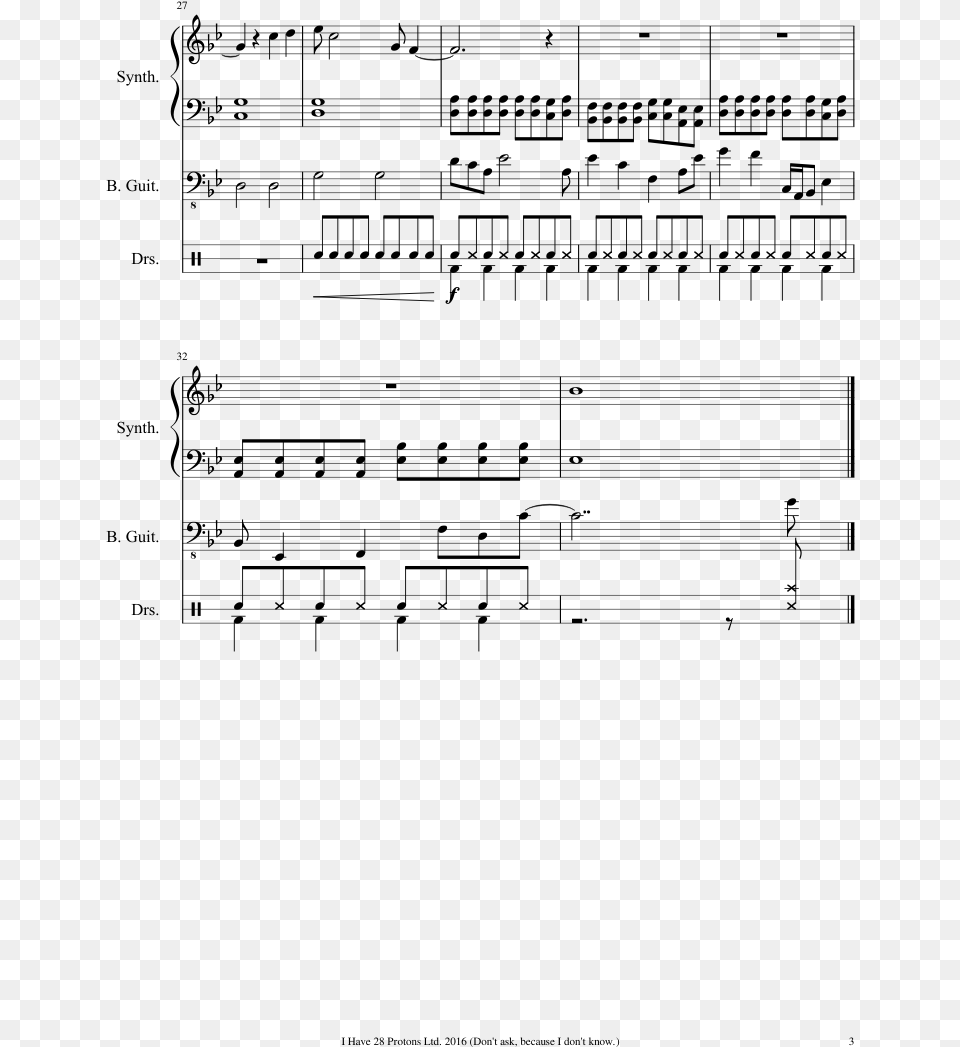 Press Start Sheet Music Composed By Nickel M Press Start Mdk Sheet Music, Gray Png