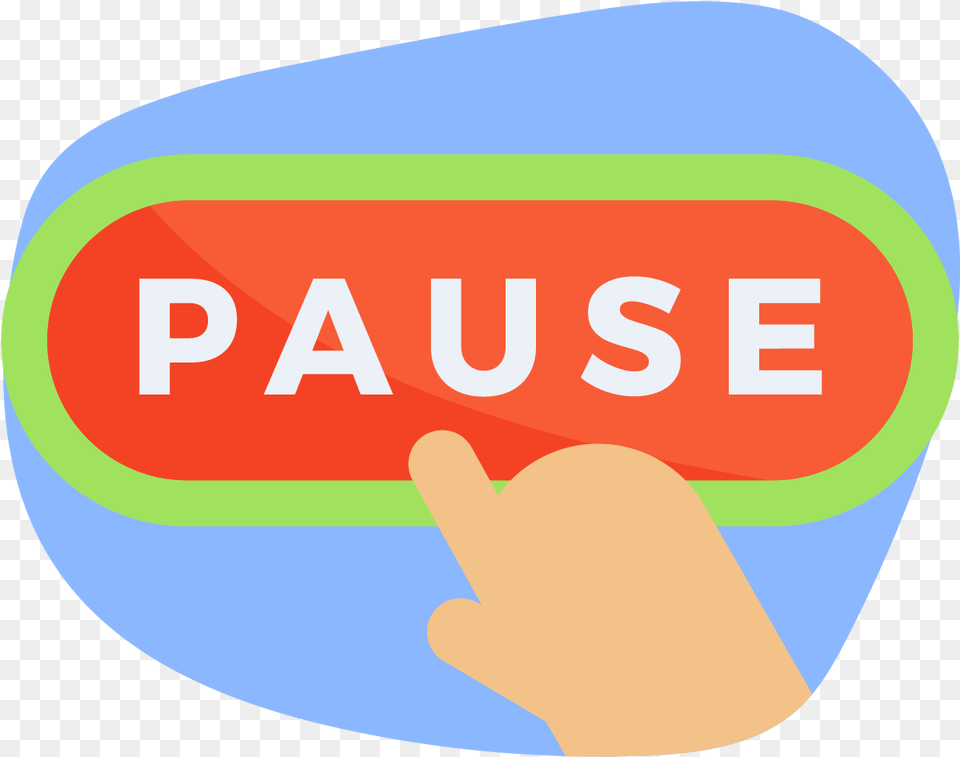Pressing A Pause Button Graphic Design, Logo, Body Part, Hand, Person Free Png Download