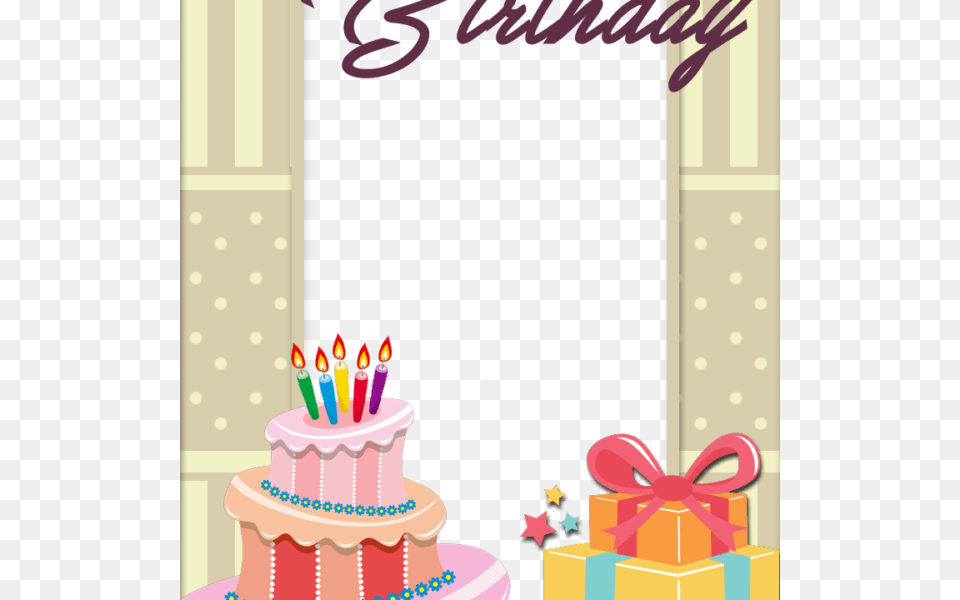Pretty Birthday Frame With Cake And Gifts Happy Birthday My Angel Niece, People, Person, Birthday Cake, Cream Png Image