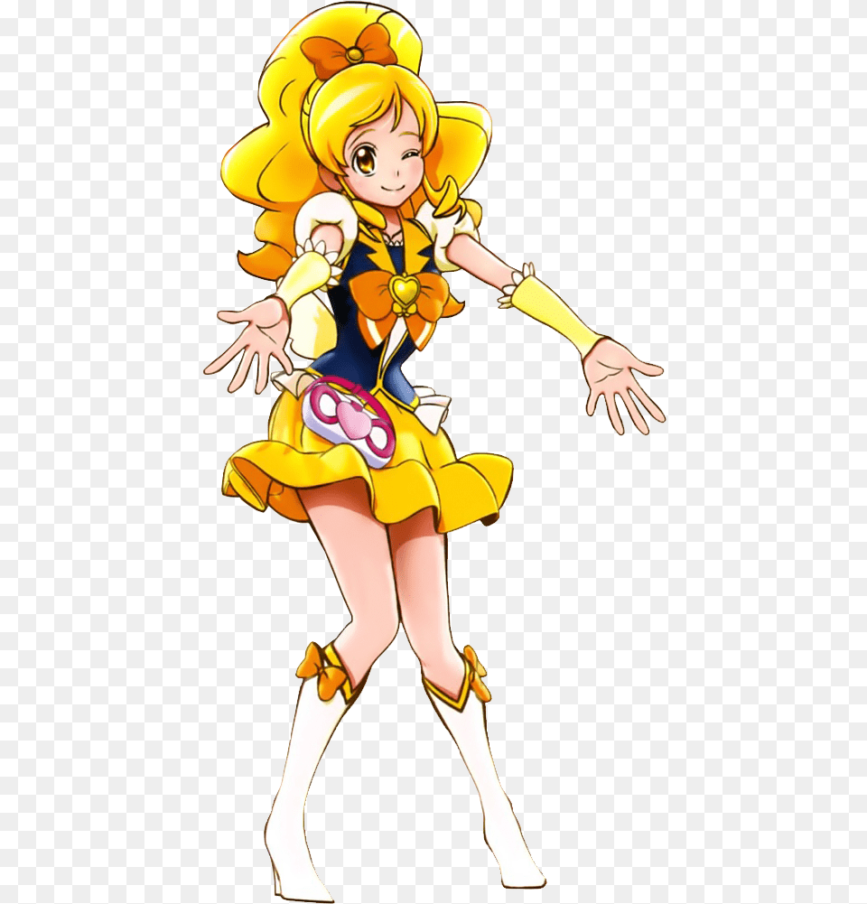 Pretty Cure All Stars Haru No Carnival Cure Honey Pose Happiness Charge Precure Cure Princess Sh Figuarts, Book, Comics, Publication, Person Free Transparent Png