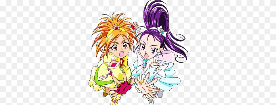 Pretty Cure Splash Star Cure Bright And Windy File Futari Wa Pretty Cure Splash Star Tick Tack Kiki Ippatsu, Book, Comics, Publication, Manga Free Transparent Png