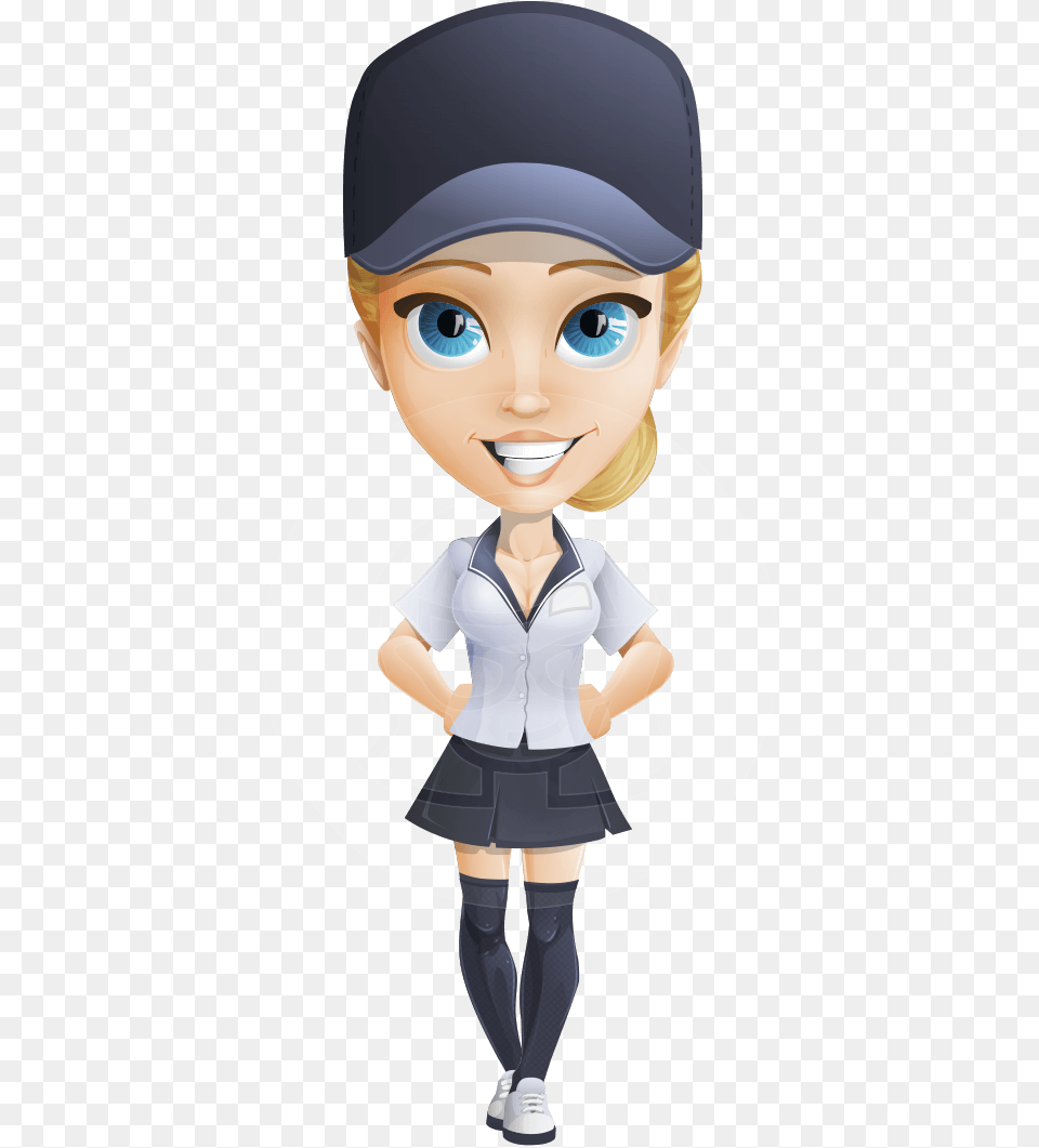 Pretty Delivery Girl Cartoon Vector Character Aka Cammy Graphicmama Girl, Clothing, Hat, Publication, Book Png