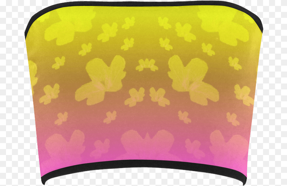 Pretty Flowers In Neon Bandeau Top Cartoon, Cushion, Home Decor, Clothing, Swimwear Free Transparent Png