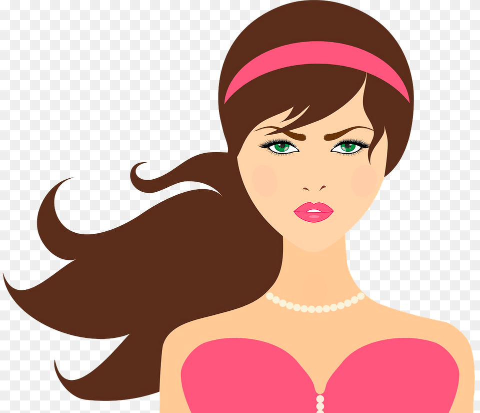 Pretty Girl Portrait Clipart, Adult, Female, Person, Woman Free Png