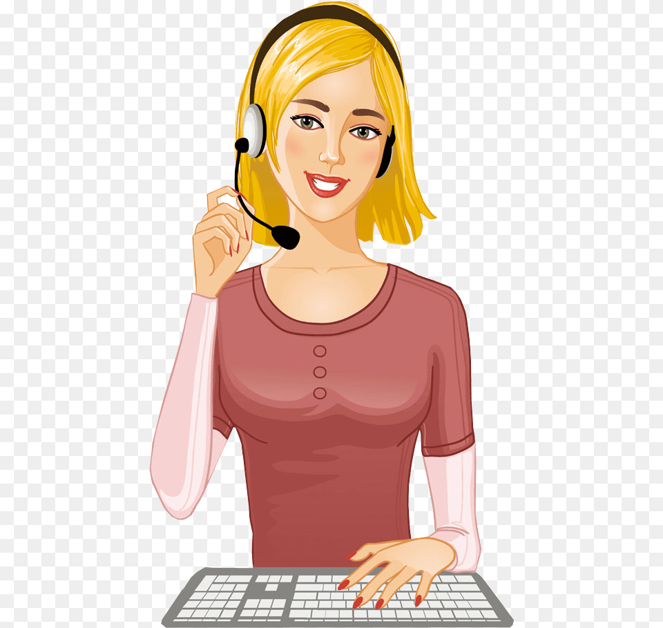 Pretty Girl With Headphone And Computer Clipart Girl With Headphones, Adult, Sleeve, Person, Long Sleeve Free Png Download