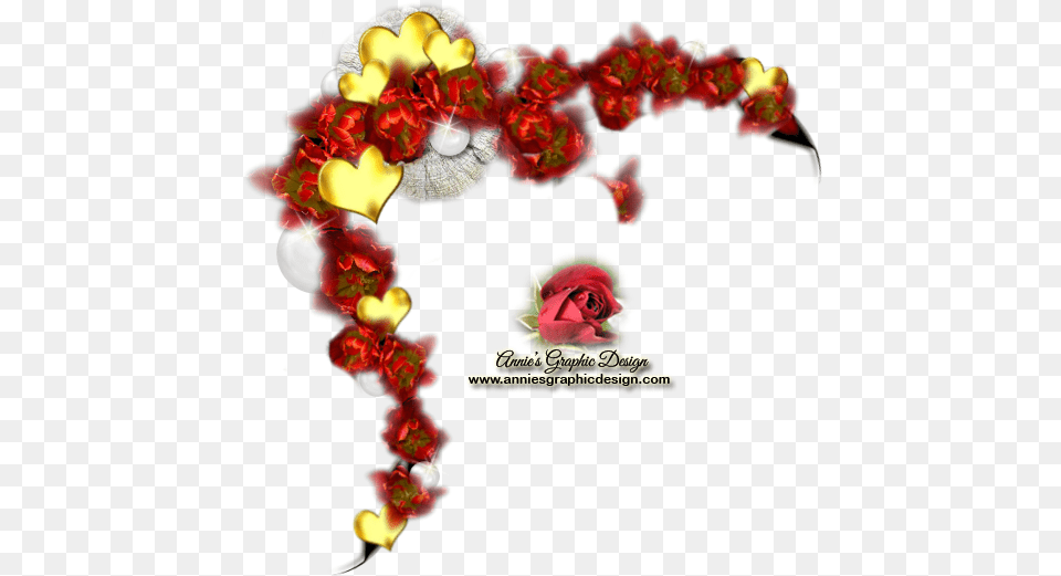 Pretty Hearts And Floral Corner Graphic For Designersbloggers Design, Flower, Plant, Rose, Flower Arrangement Free Transparent Png