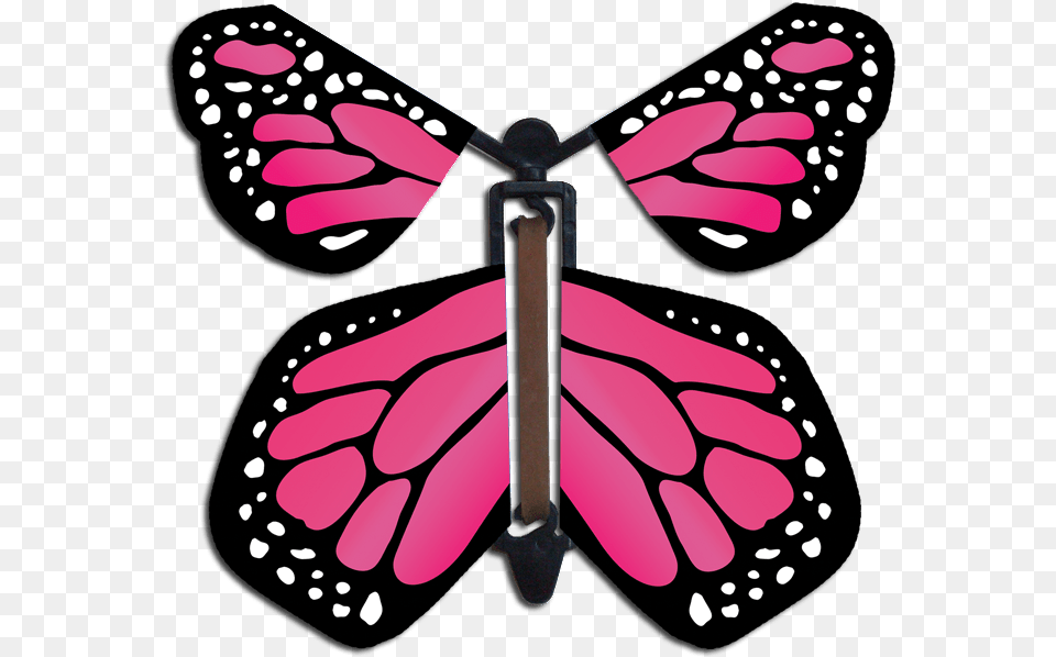 Pretty In Pink Wind Up Flying Butterfly Happy New Year Butterfly, Animal Free Transparent Png