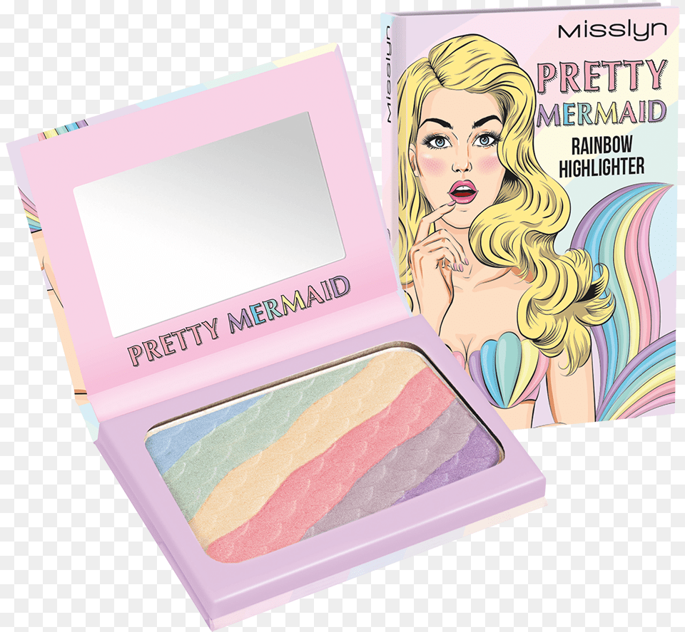 Pretty Mermaid Rainbow Highlighter, Face, Head, Person, Adult Free Png Download