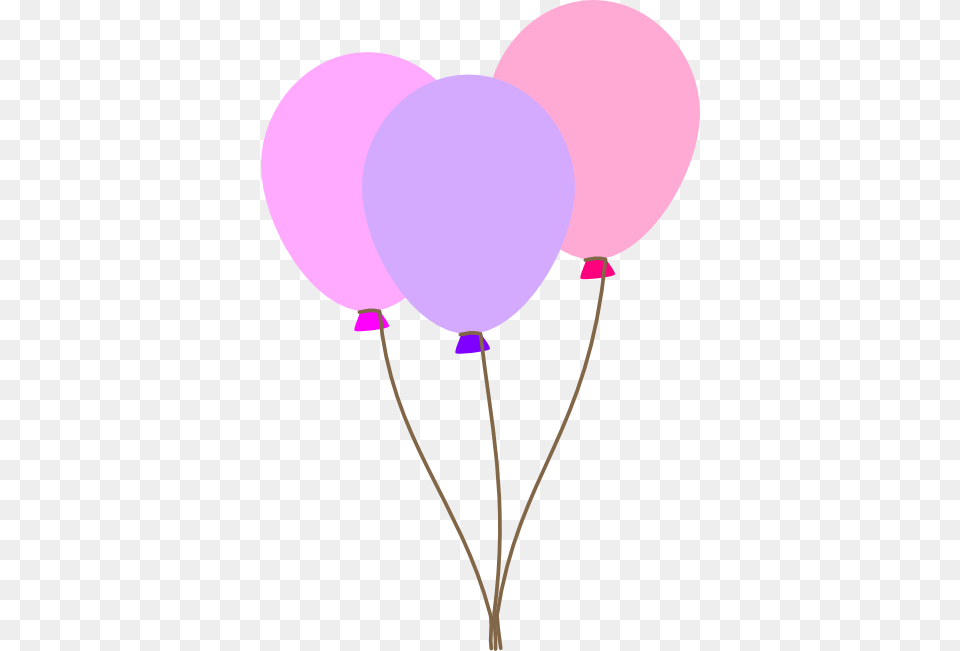 Pretty Pastel Balloons Pink And Purple Balloons Clip Art, Balloon Free Png Download