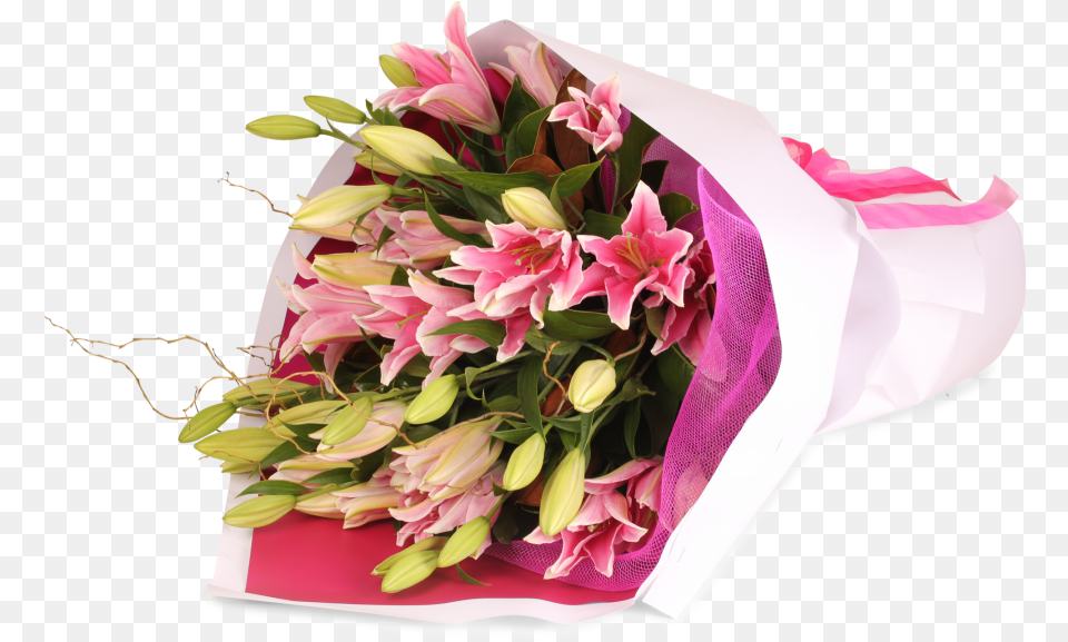 Pretty Pink Lillies Flower Bouquet, Flower Arrangement, Flower Bouquet, Plant, Petal Free Png Download