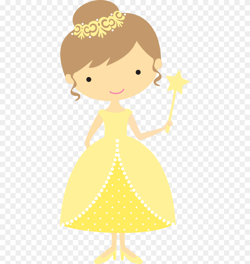 Pretty Princess Clip Art Illustration, Baby, Person, Face, Head Png Image