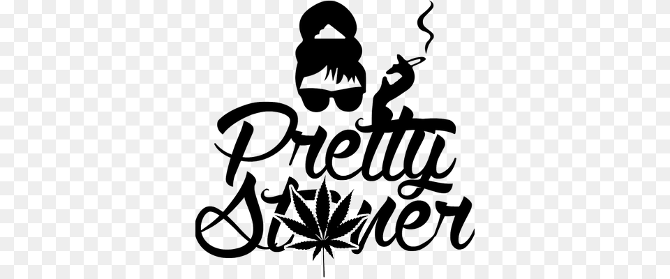 Pretty Stoner, Leaf, Plant, Stencil, Weed Free Transparent Png