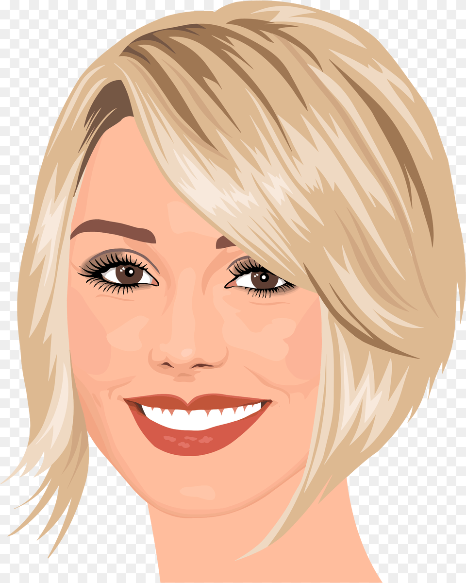 Pretty Woman Face Cartoon Short Hairstyles For Over 50 Fine Hair, Adult, Portrait, Photography, Person Free Png Download