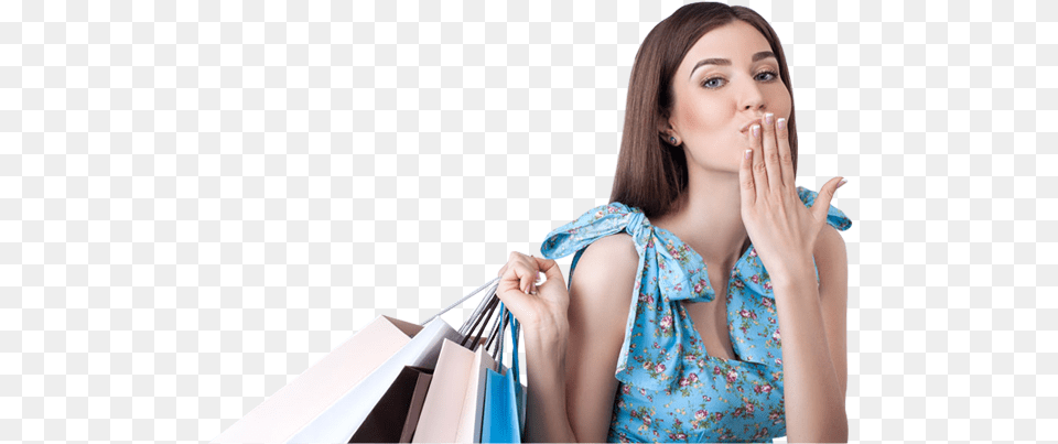 Pretty Woman With Shopping Bags Covers Mouth With Hand Shopping, Face, Head, Person, Adult Free Transparent Png