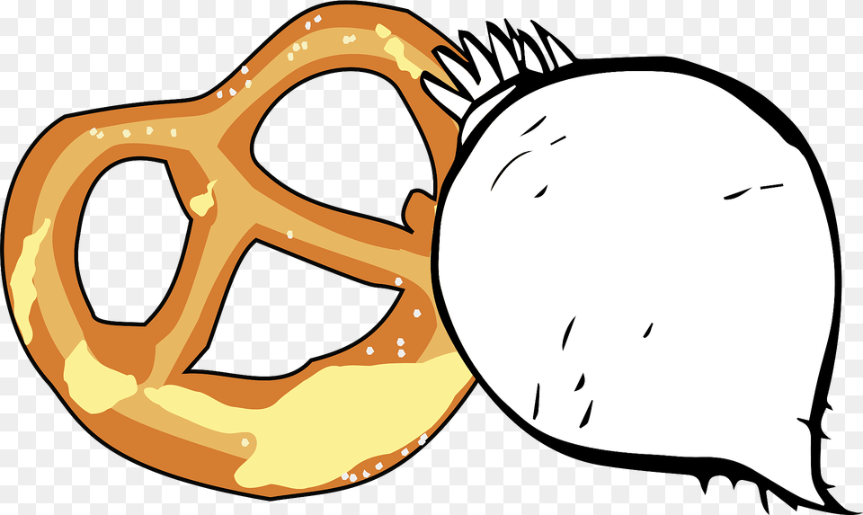 Pretzel And Radish Clipart, Food, Animal, Bird, Fish Png