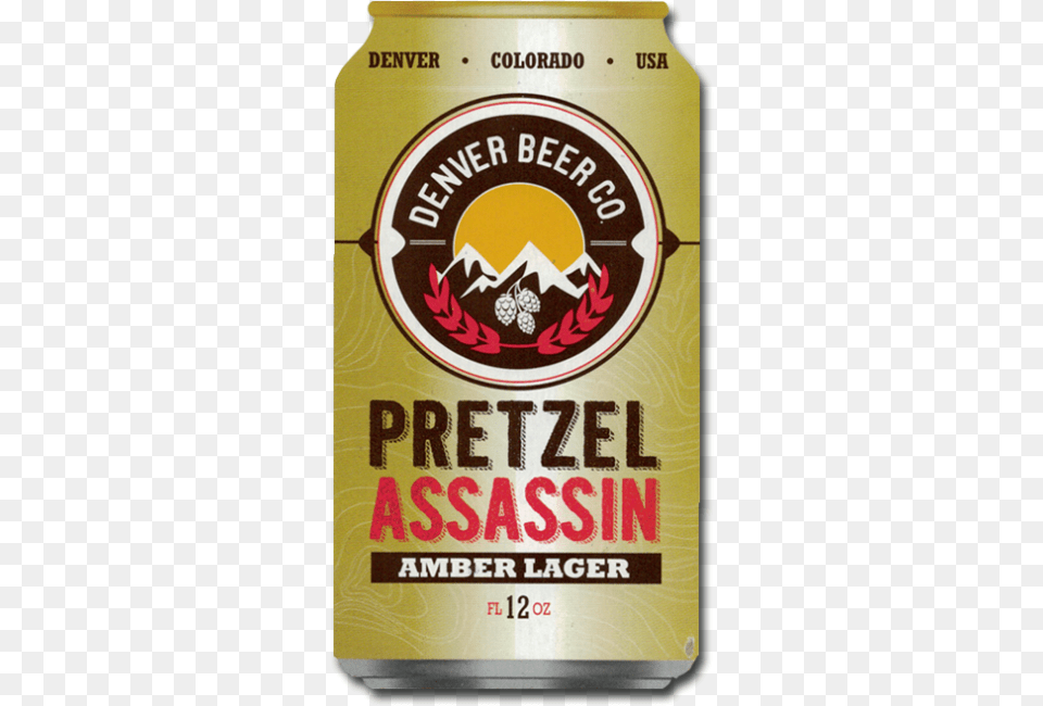 Pretzel Assassin Amber Lager 12oz 6 Pack Cans Denver Beer Co, Alcohol, Beverage, Tin, Can Free Png Download