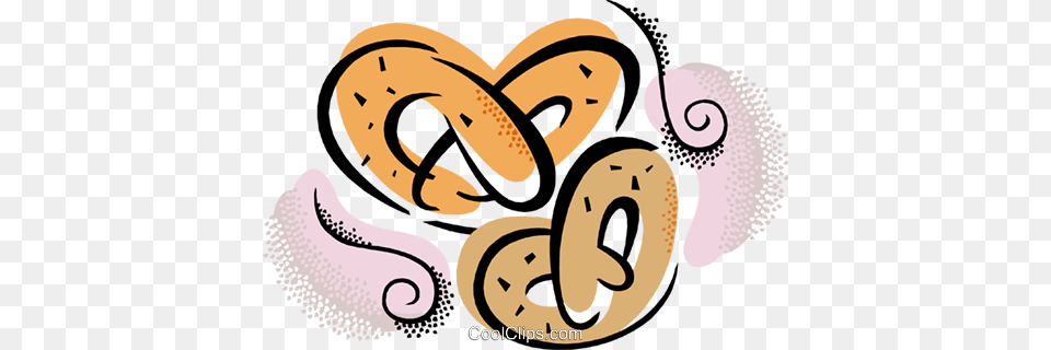 Pretzels Royalty Vector Clip Art Illustration, Food, Bread, Text Free Transparent Png