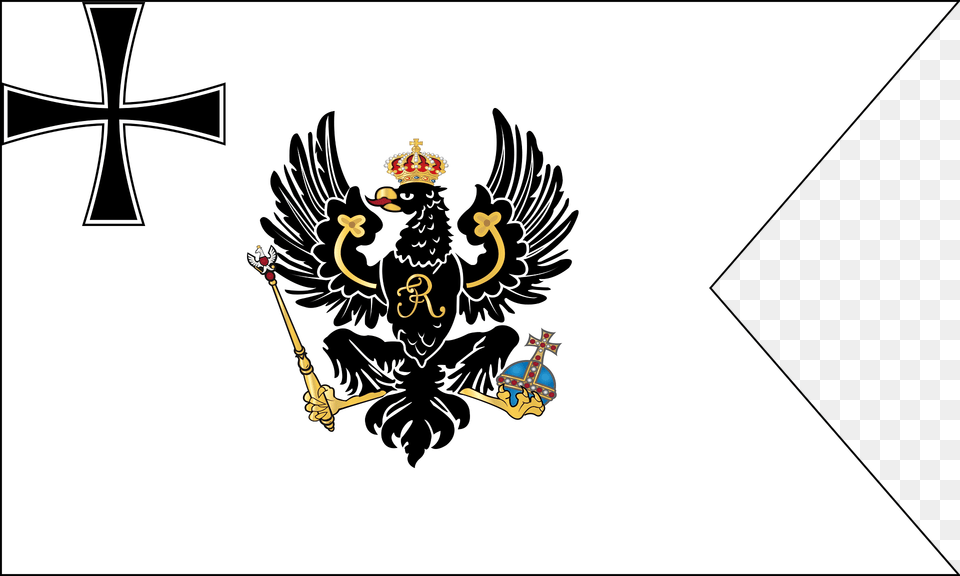 Preuische Kriegsflagge Ab 1850 Clipart, Emblem, Symbol, People, Person Free Png Download