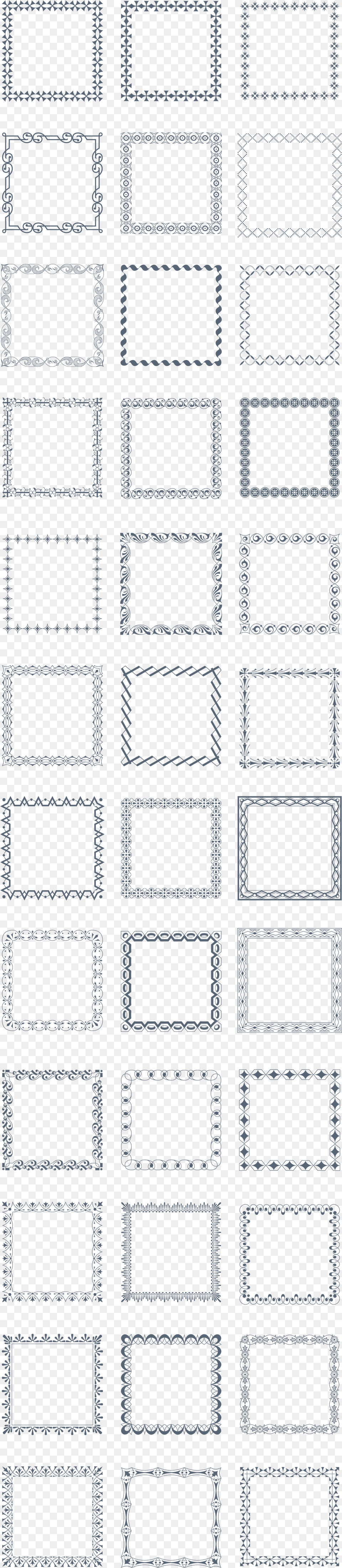 Preview All The Vintage Vector Borders Carefully Traced Parallel Free Transparent Png