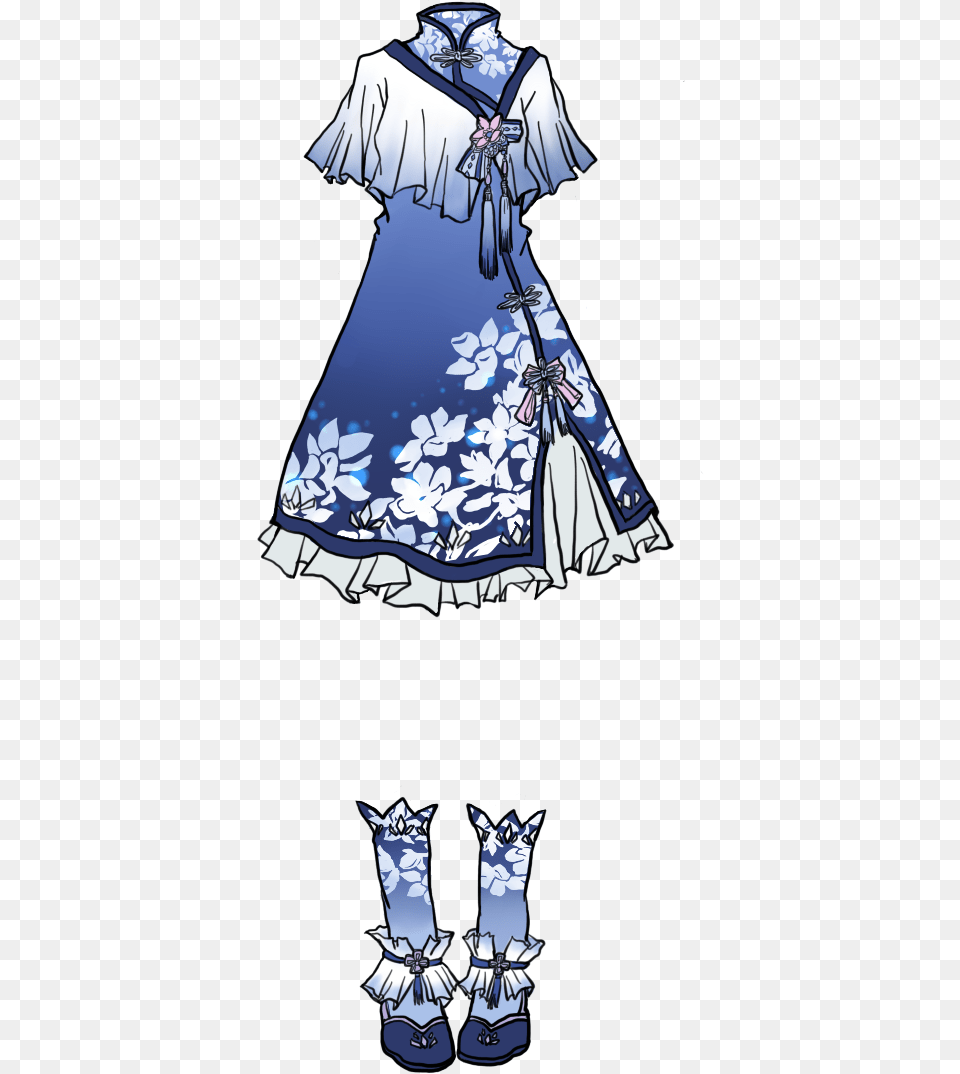 Preview Blue Lolita Dress Art, Clothing, Fashion, Gown, Formal Wear Free Png Download