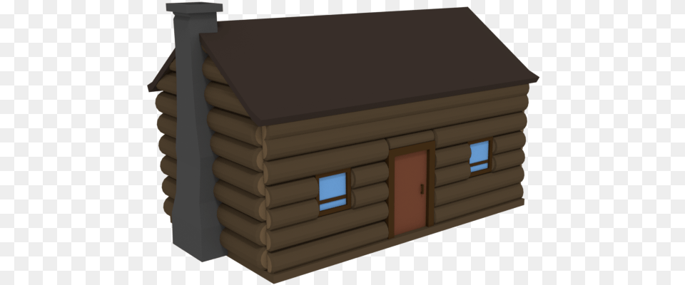 Preview Low Poly Wood Cabin, Architecture, Log Cabin, Housing, House Free Png Download