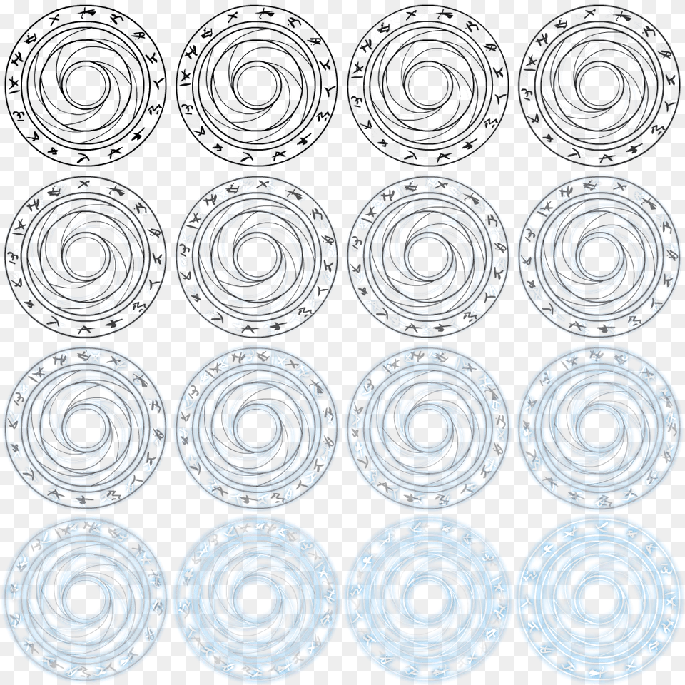 Preview Magic Circle Sprite Sheet, Spiral, Pattern, Accessories, Plate Png