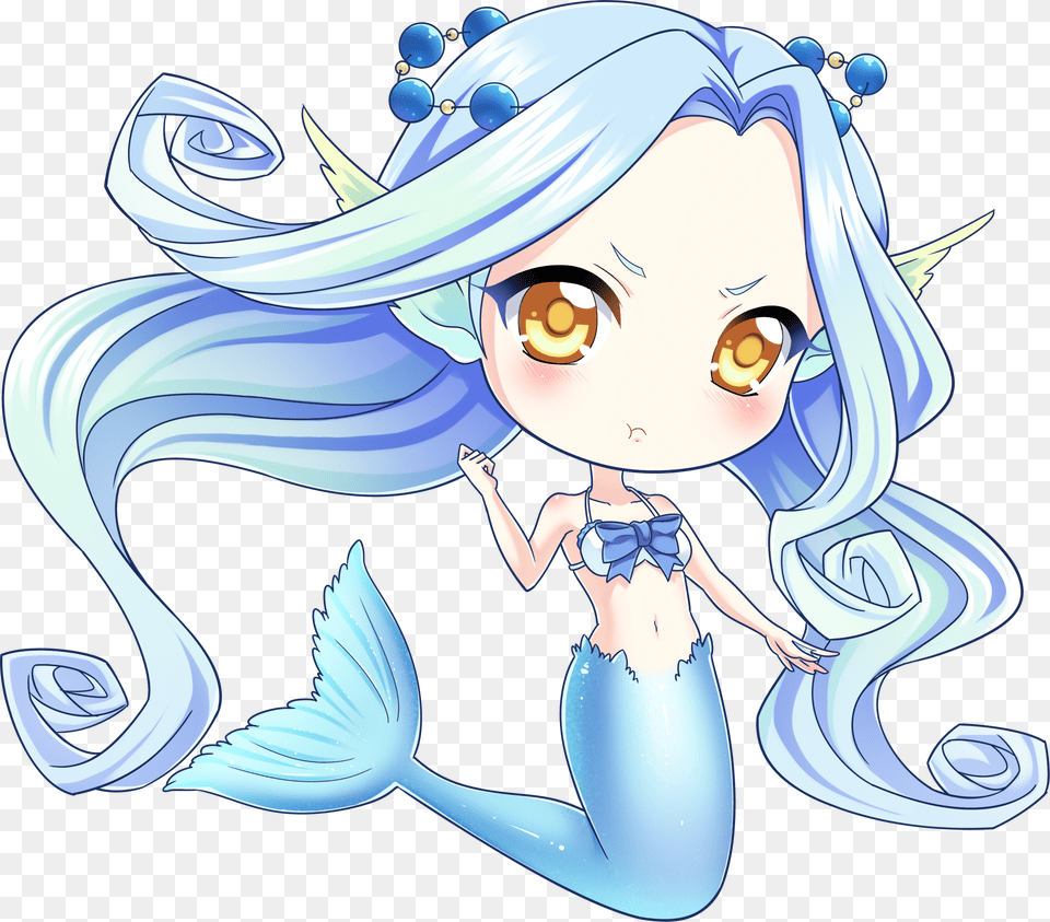 Preview Mermaid In Cartoon, Book, Comics, Publication, Face Free Png Download