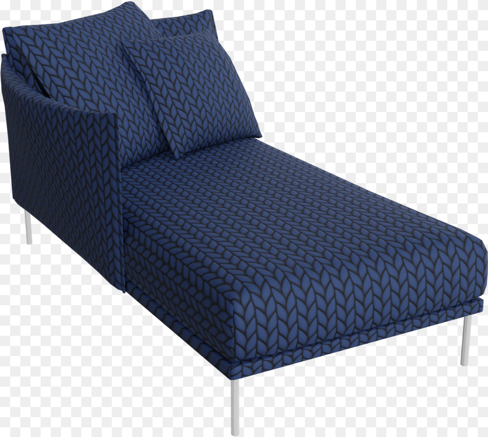 Preview Of Gentry Blue Chaise Lounge Short Armrest Bed Frame, Furniture, Couch Free Png Download