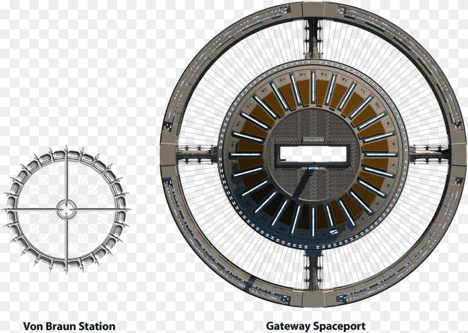 Preview Of The Gateway Foundationu0027s Plans For Two Orbiting Voyager Station Gateway Foundation, Spoke, Machine, Alloy Wheel, Vehicle Free Png Download