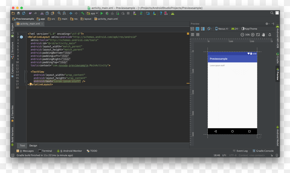 Preview Of The Layout Preview Screen In Android Studio Android Studio Show Ruler, File, Monitor, Computer Hardware, Electronics Png Image