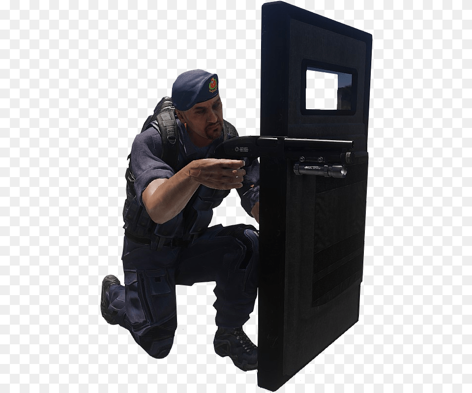 Preview Police With Shield Clipart, Firearm, Weapon, Gun, Rifle Free Transparent Png