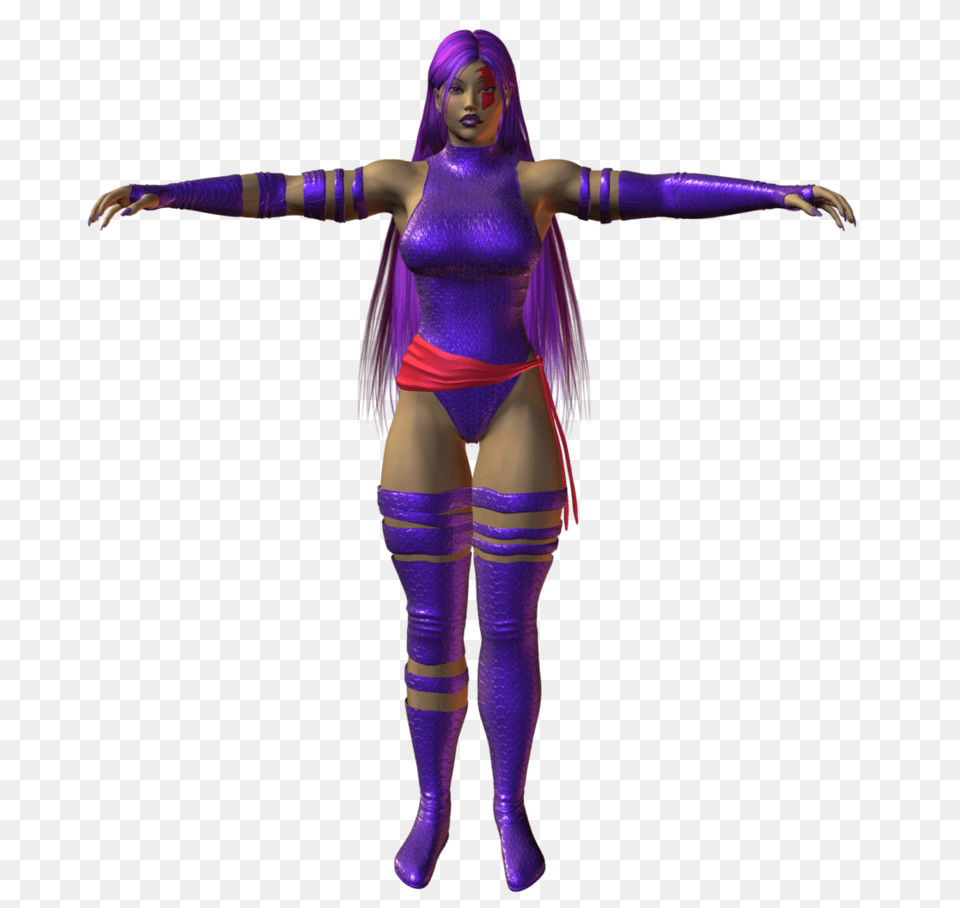 Preview Psylocke, Adult, Purple, Person, Woman Png