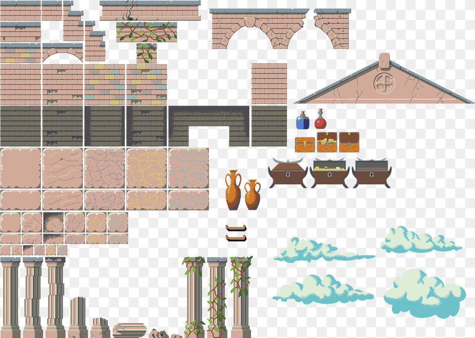 Preview Ruins Tileset, Game, Super Mario Free Png Download