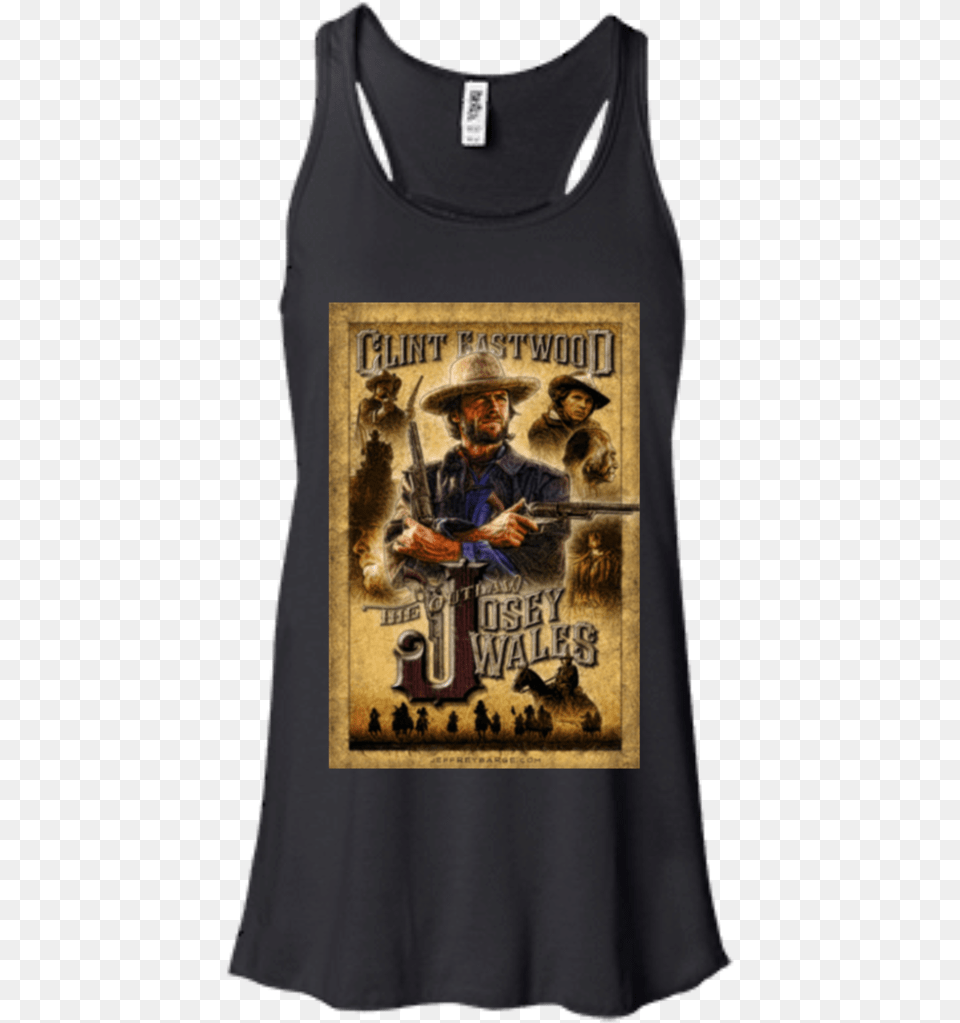 Previous Josey Wales Clint Eastwood Poster, Clothing, T-shirt, Tank Top, Adult Free Transparent Png