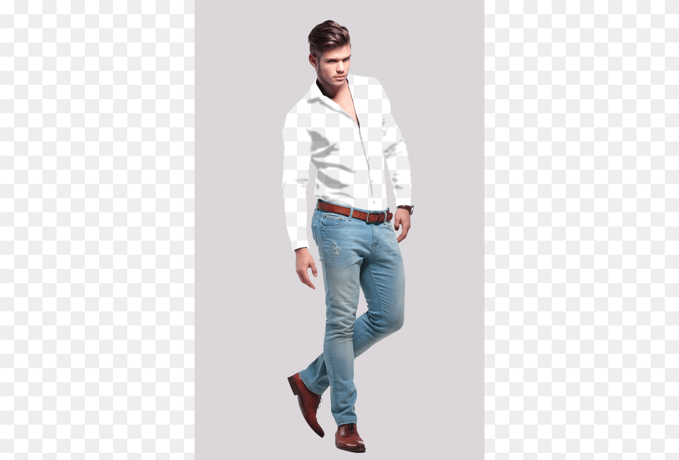 Previous Next Man Full Photography Poses, Pants, Clothing, Jeans, Long Sleeve Free Transparent Png