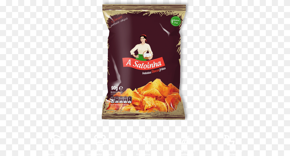 Previous Next Potato Chip, Adult, Snack, Person, Woman Free Png