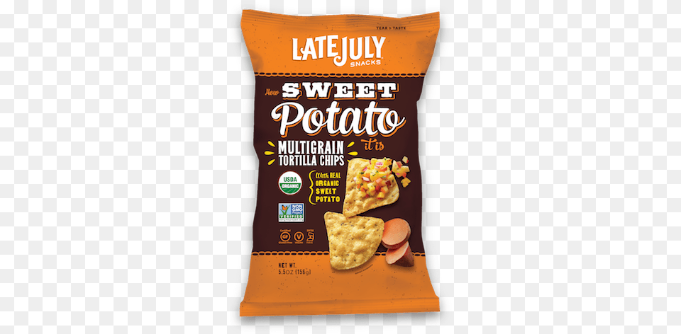 Previous Sweet Potato Tortilla Chips Late July, Advertisement, Bread, Cracker, Food Free Png