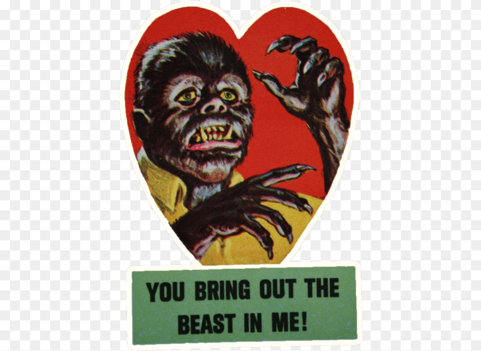 Previous Vintage Monster Valentines Day Cards, Adult, Person, Man, Mammal Png Image