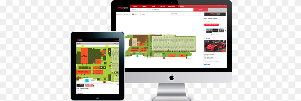 Pri Interactive Floorplan Sponsorship Opportunities Performance Racing Industry Inc, Computer, Electronics, Tablet Computer, Computer Hardware Free Png Download