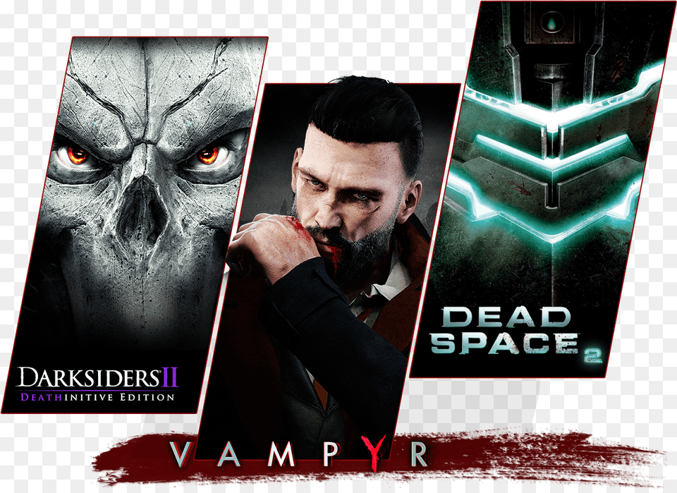 Prices Slashed On Vampyr Darksiders Dead Space Amp Dead Space 2 Cover, Advertisement, Poster, Adult, Male Free Transparent Png