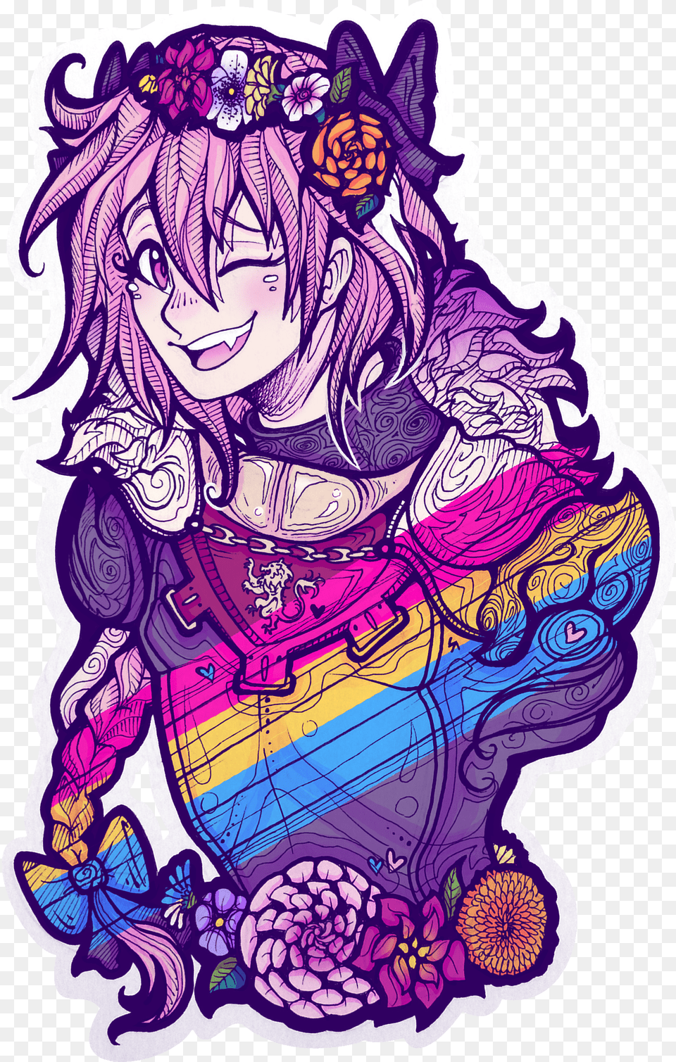 Pride Astolfo By Shon2 Illustration, Art, Publication, Drawing, Doodle Free Png