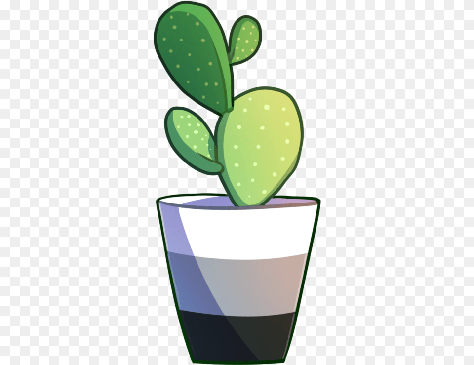 Pride Cacti I Originally Just Made The Ace Eastern Prickly Pear, Jar, Plant, Planter, Potted Plant Free Png