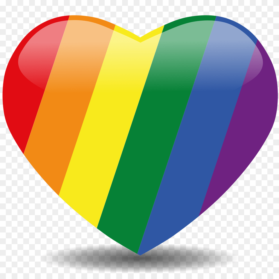 Pride Heart Rainbow Heart, Balloon Free Png