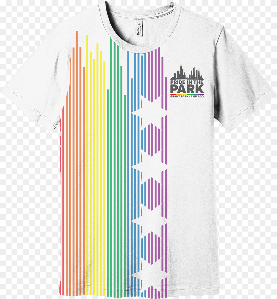 Pride In The Park Pinstripe Tee Image Active Shirt, Clothing, T-shirt Png