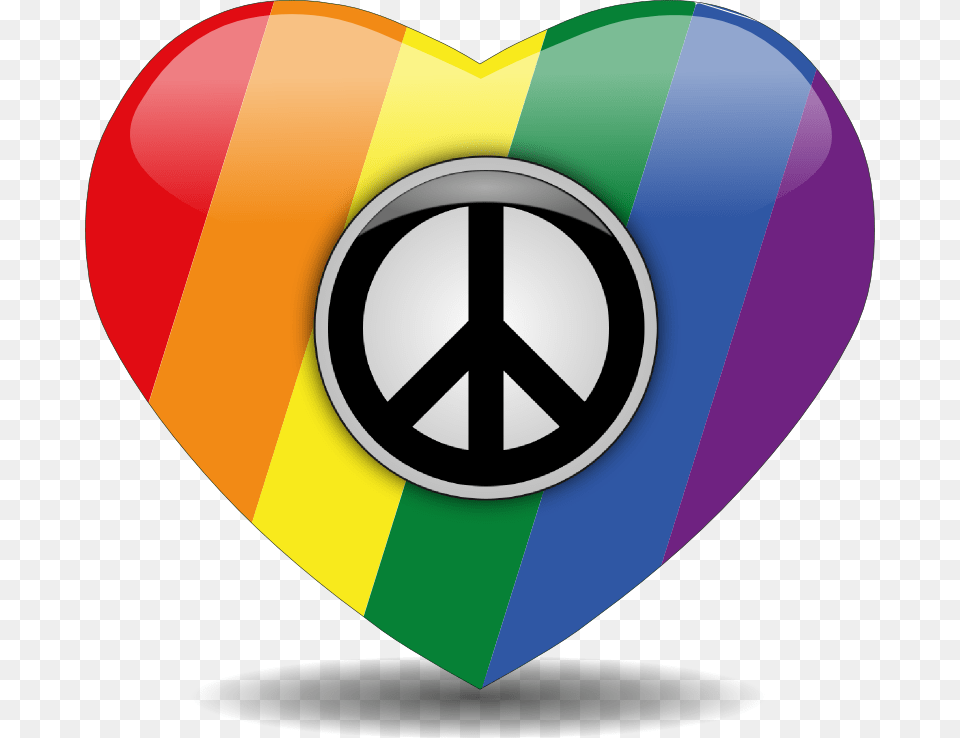 Pride Peace Heart, Logo, Symbol Free Png Download